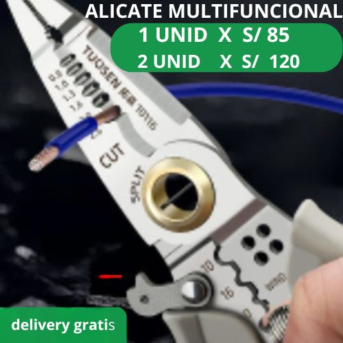 ALICATE DE ELECTRICISTA MULTIFUNCIONAL  DELIVERY GRATIS.