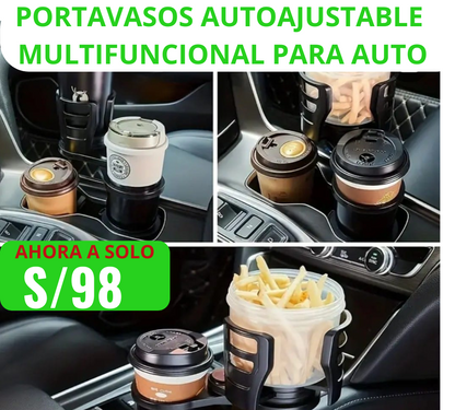 PORTAVASOS AUTOAJUSTABLE PARA AUTOS