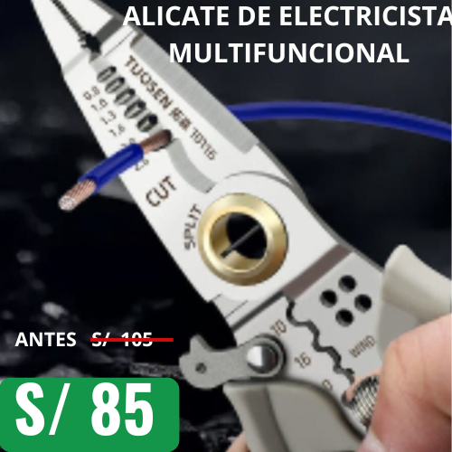 ALICATE DE ELECTRICISTA MULTIFUNCIONAL  DELIVERY GRATIS.