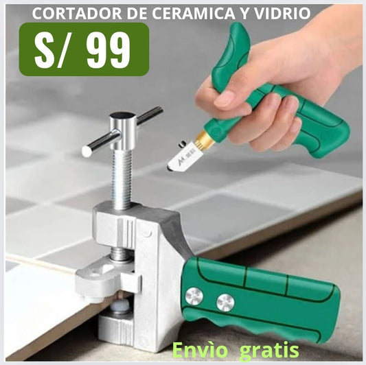 SET CORTADOR DE CERAMICA Y VIDRIO MULTIFUNCIONAL